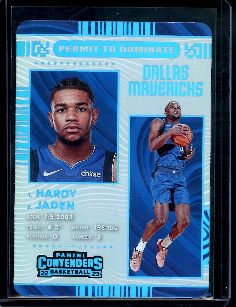 2022/23 Panini Contenders Jaden Hardy Permit to Dominate SSP Mavericks