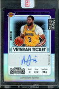 2022/23 Panini Contenders Anthony Davis Vetran Ticket Auto Lakers