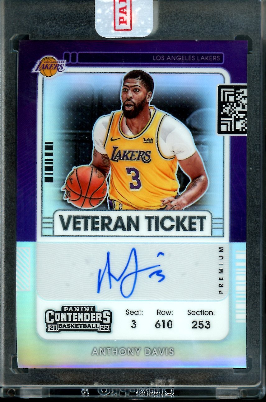 2022/23 Panini Contenders Anthony Davis Vetran Ticket Auto Lakers