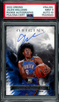 2022/23 Panini Origins Jalen Williams Rookie Auto PSA 9/10 Thunder