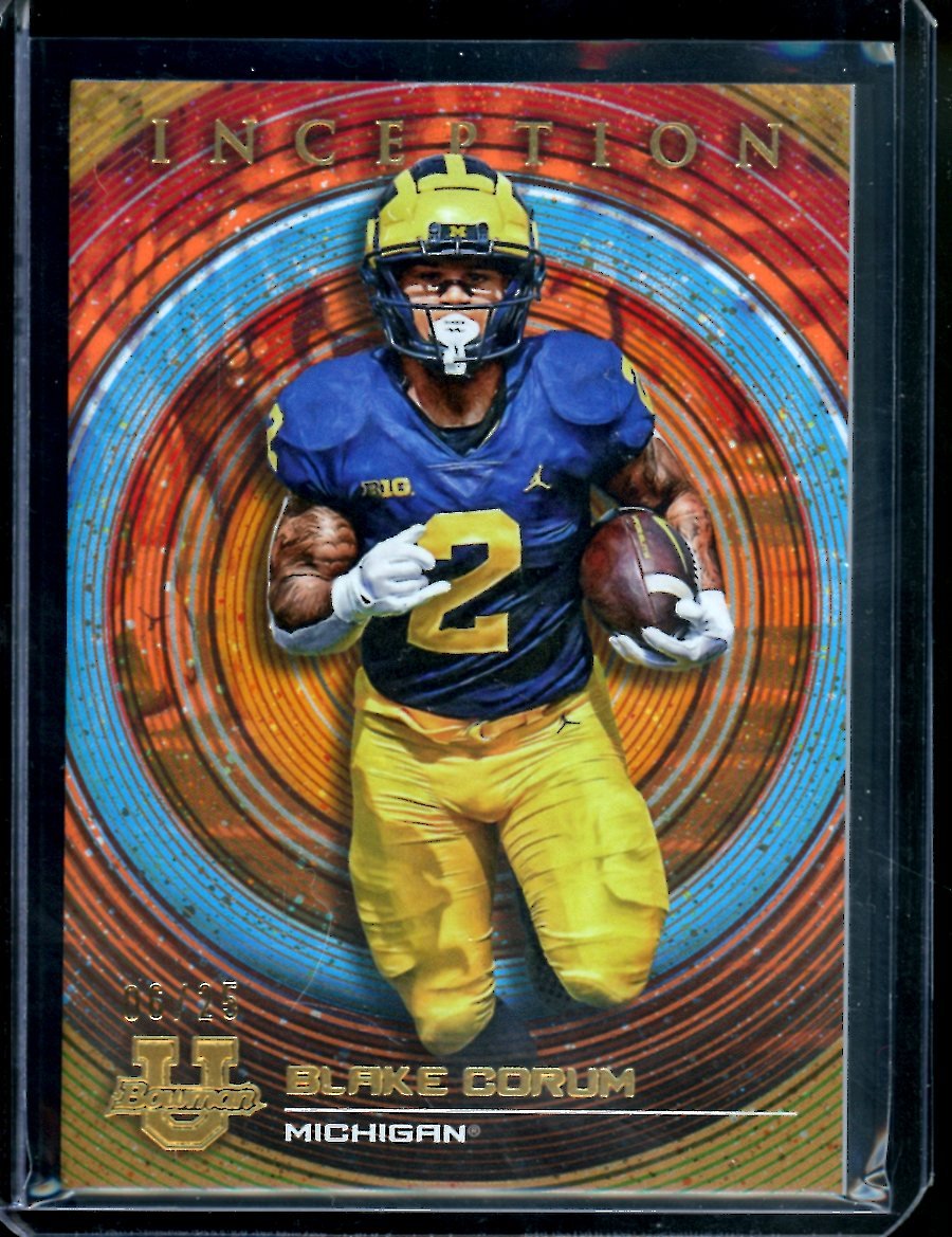 2023 Bowman Inception Blake Corum Orange /25 Michigan