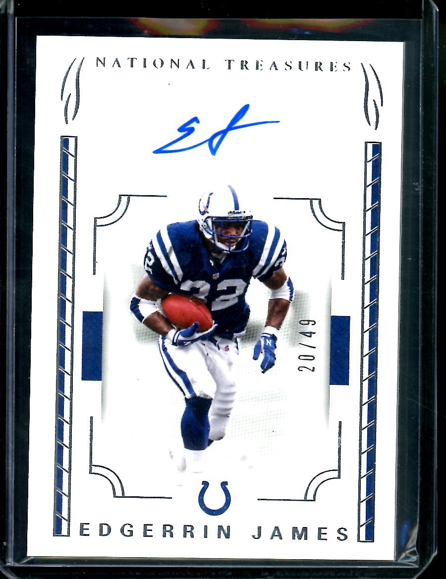 2016 Panini National Treasures Edgerrin James Auto /49 Colts