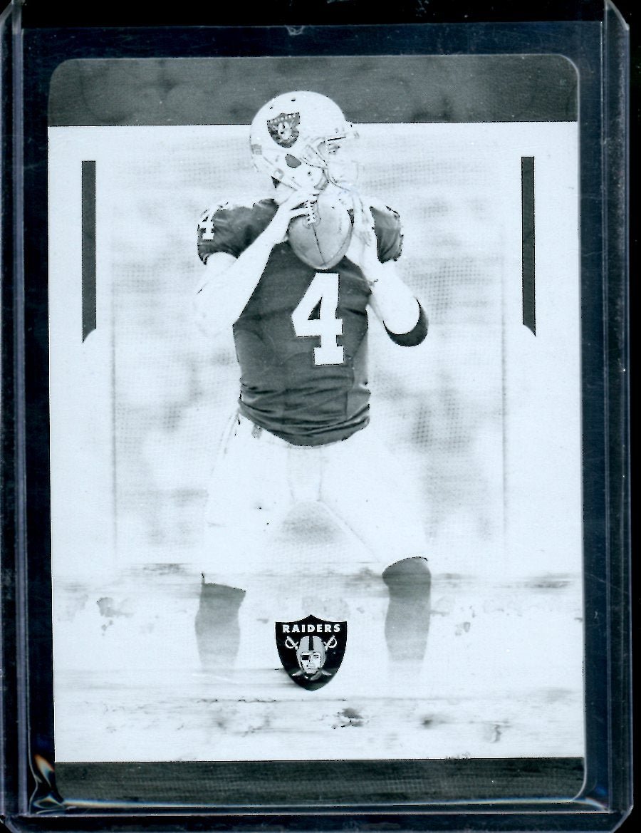 2016 Panini National Treasures Derek Carr Printing Plate 1/1 Raiders