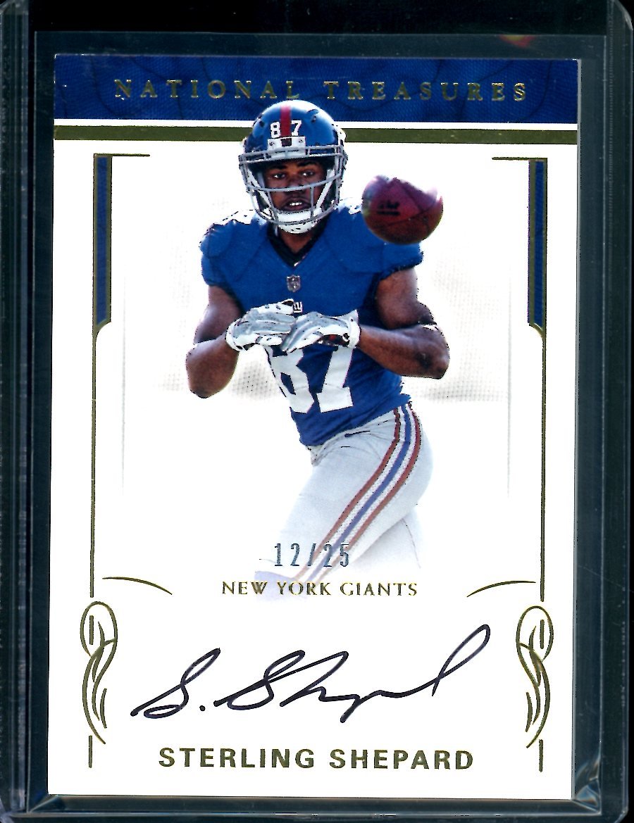 2016 Panini National Treasures Sterling Shepard Auto Gold /25 Giants