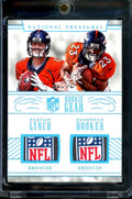2016 Panini National Treasures Paxton Lynch/De'Vonte Booker Rookie Gear NFL Shield Patch 1/1 Broncos