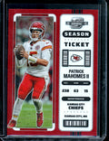 2022 Panini Contenders Optic Patrick Mahomes II Season Ticket Red /175 Chiefs
