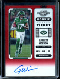 2022 Panini Contenders Optic Garrett Wilson Rookie Ticket Auto Red /149 Jets