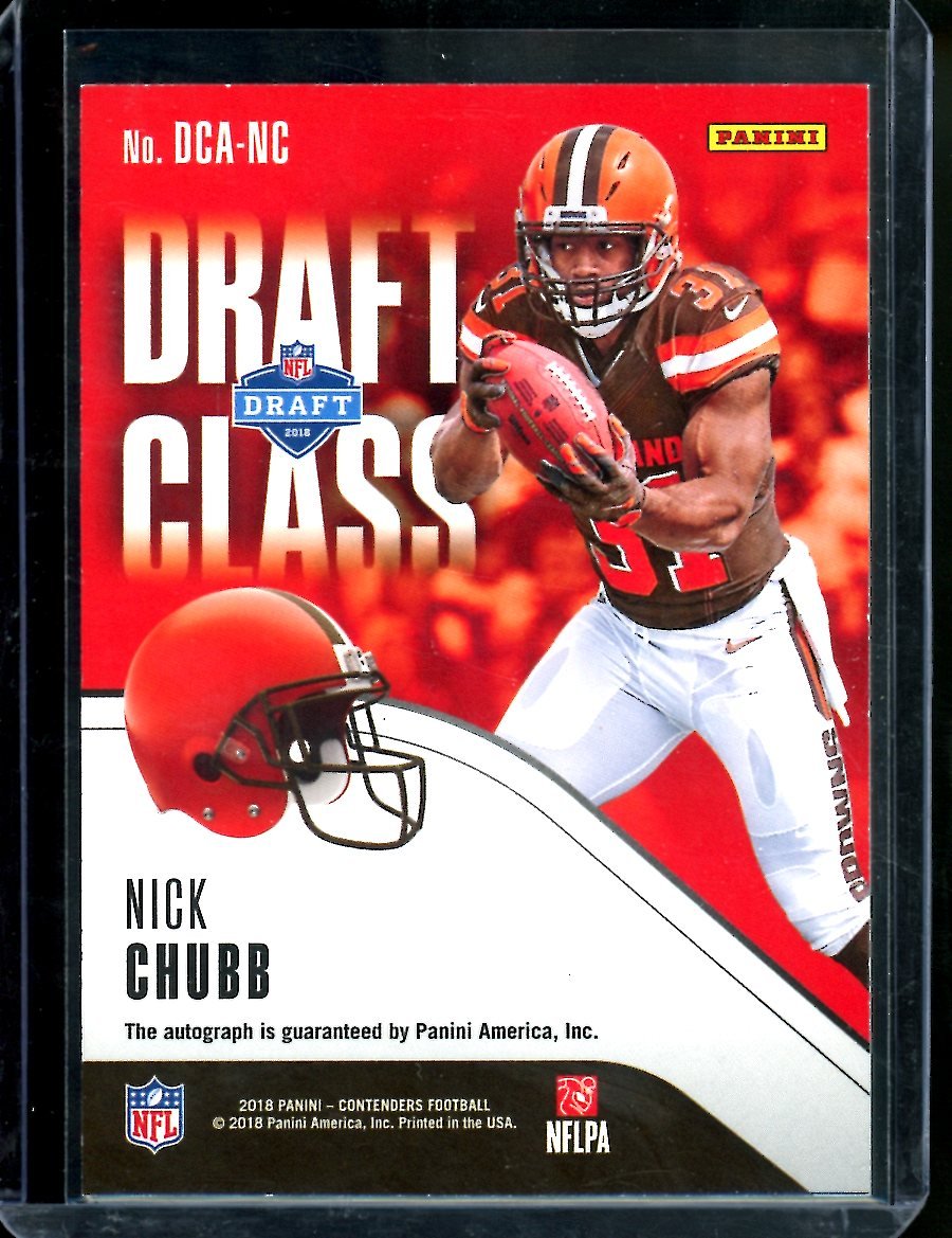 2018 Panini Contenders Nick Chubb Rookie Draft Class Auto /18 Browns