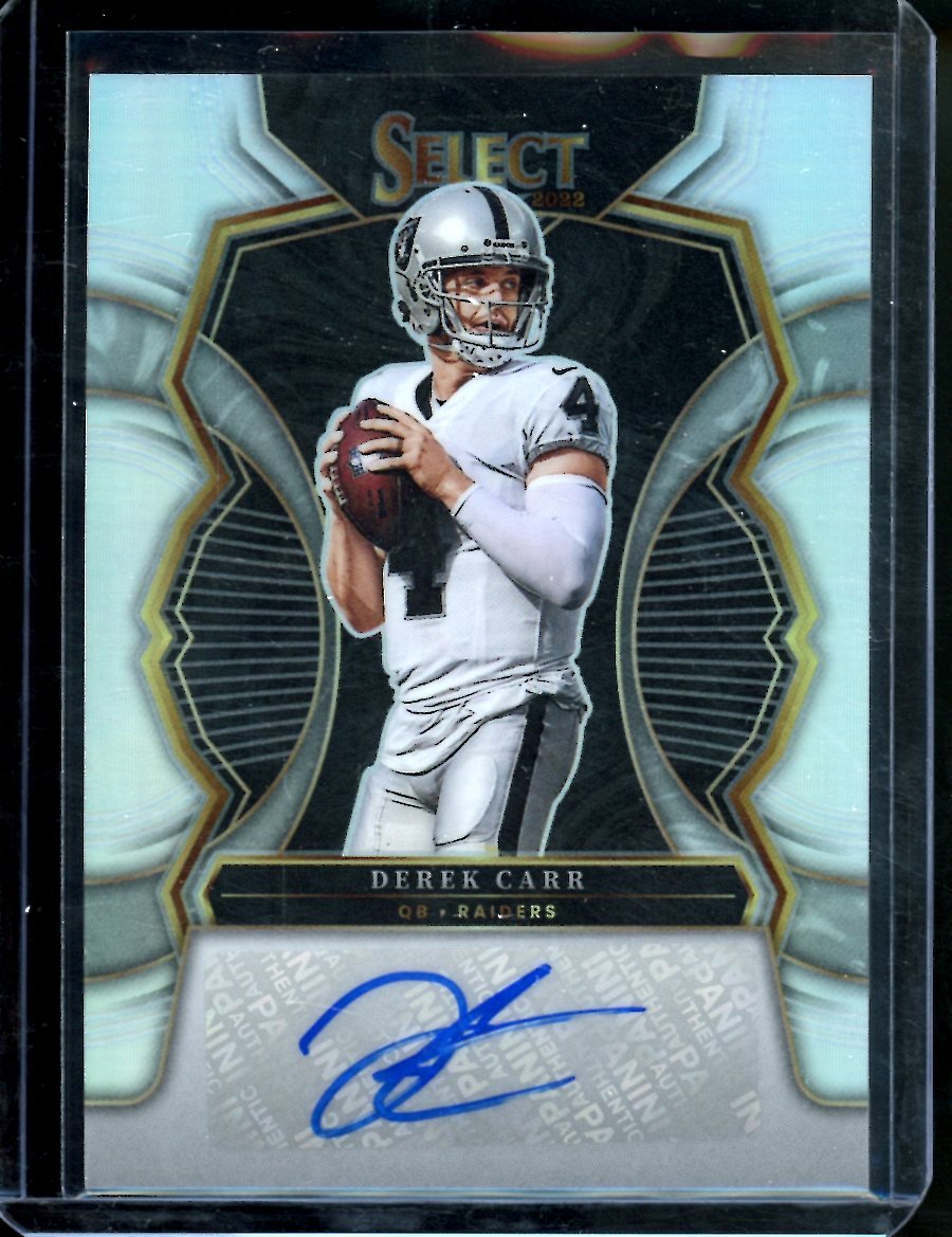 2022 Panini Select Derek Carr Silver Auto /99 Raiders