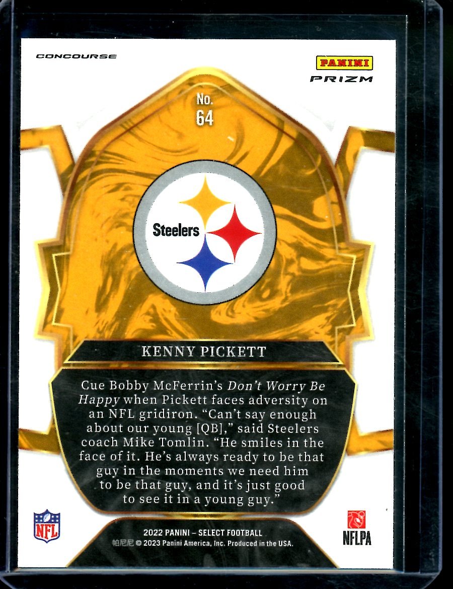 2022 Panini Select Kenny Pickett Rookie Concourse Silver Steelers
