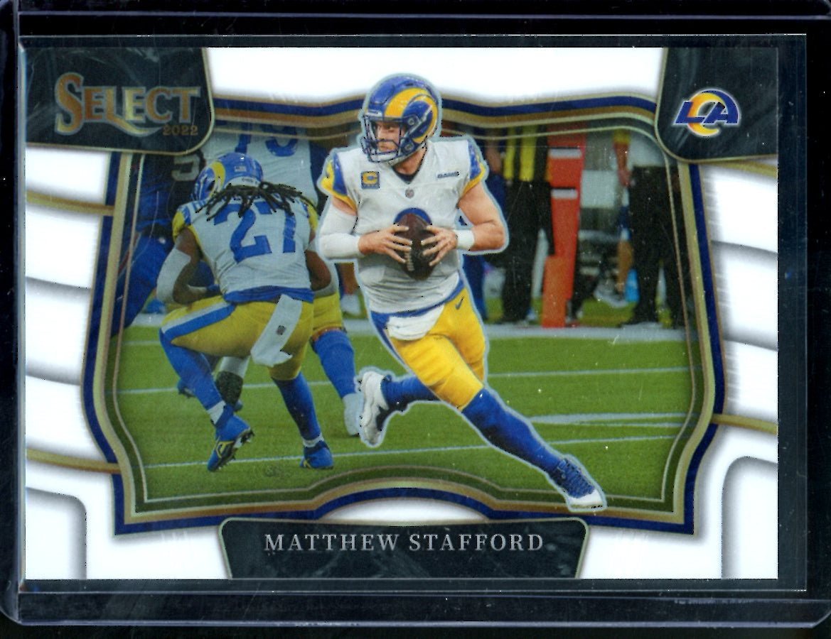 2022 Panini Select Matthew Stafford Field Level White /35 Rams
