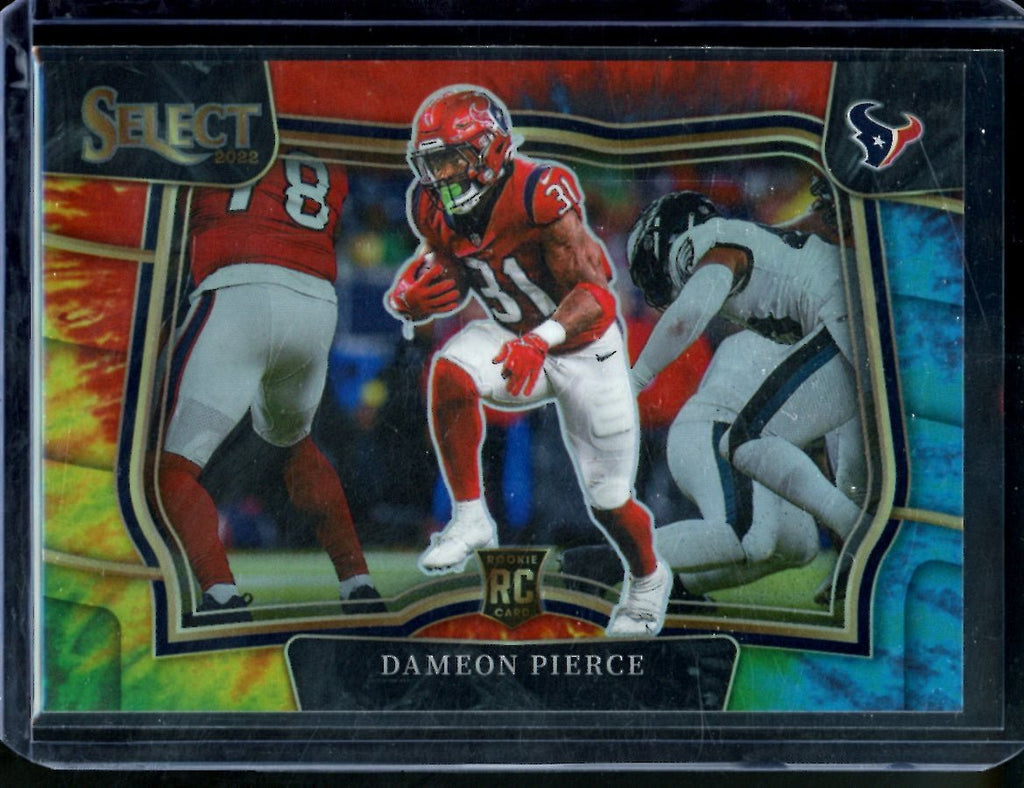2022 Panini Select Dameon Pierce Rookie Field Level Tye-Die /25 Texans