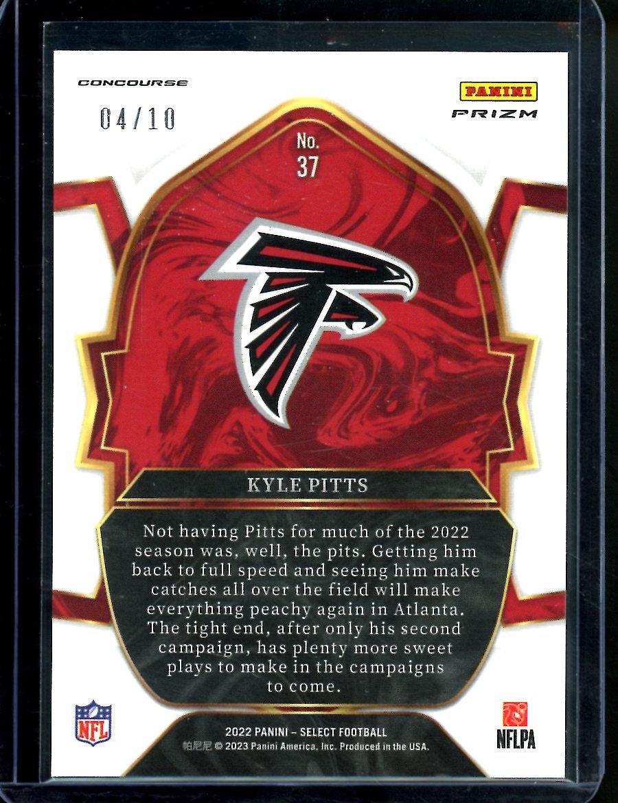 2022 Panini Select Kyle Pitts Concourse Gold /10 Falcons