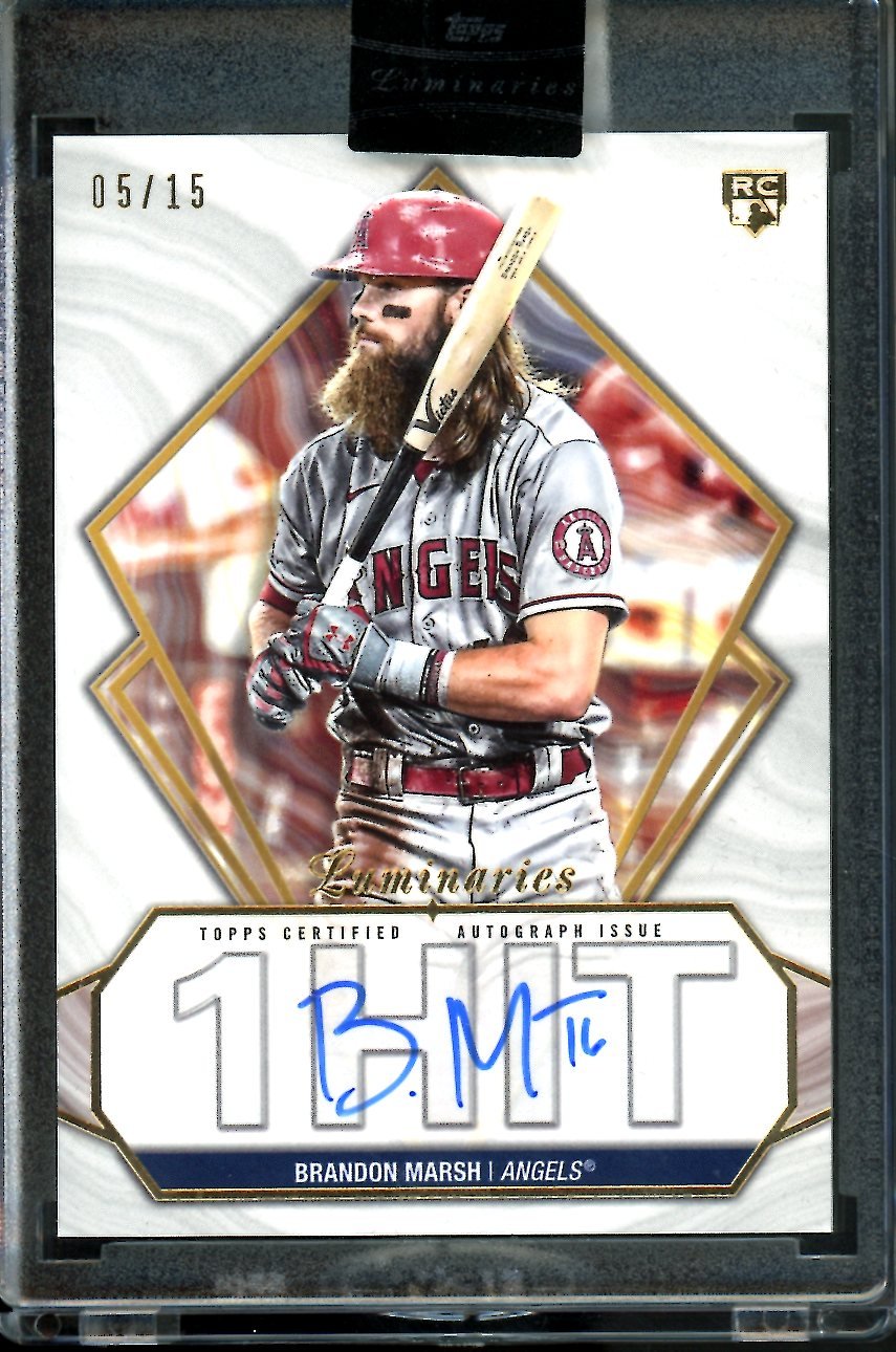 2022 Topps Luminaries Brandon Marsh Rookie Auto /15 Angels