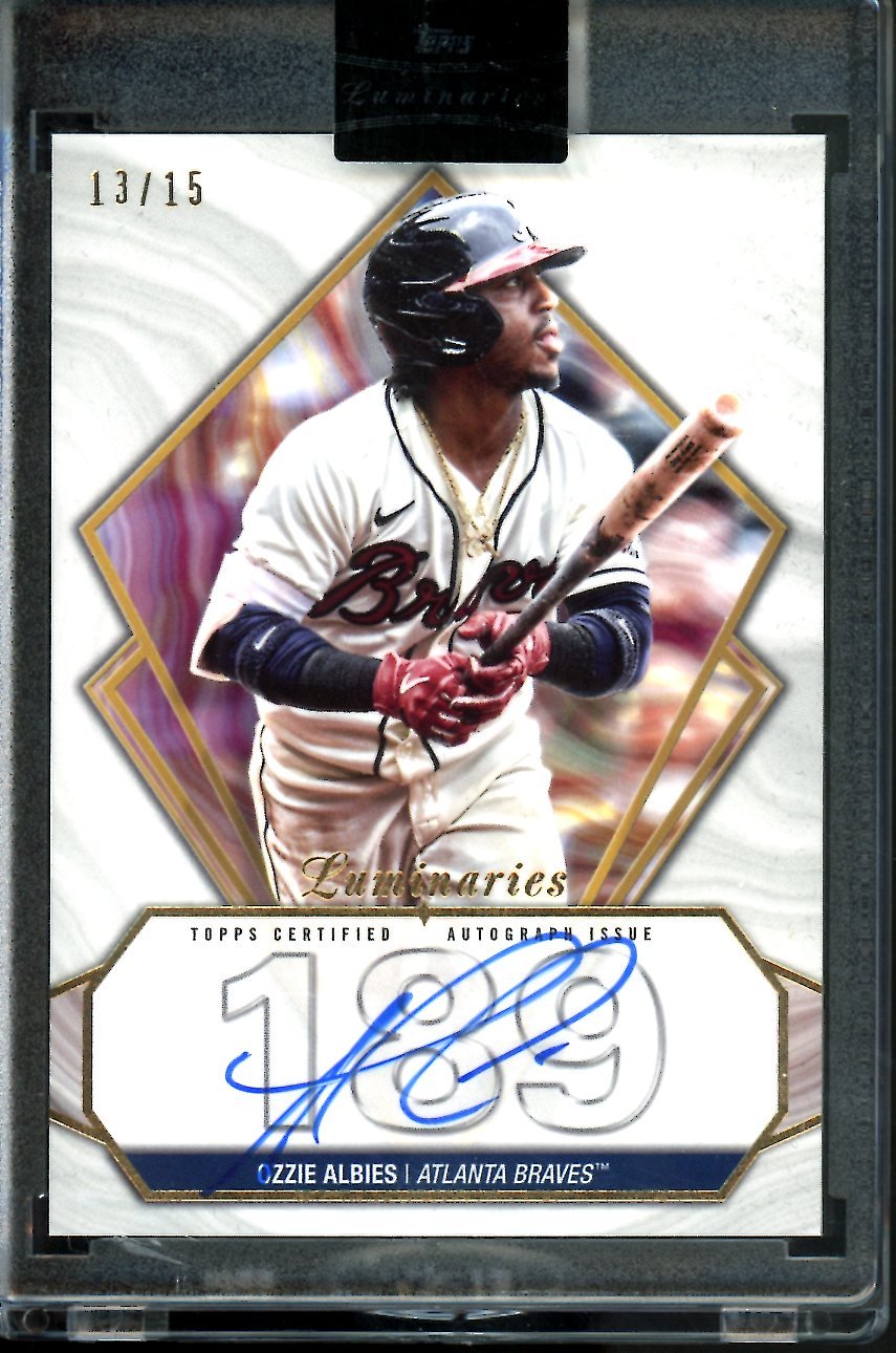 2022 Topps Luminaries Ozzie Albies Auto /15 Braves