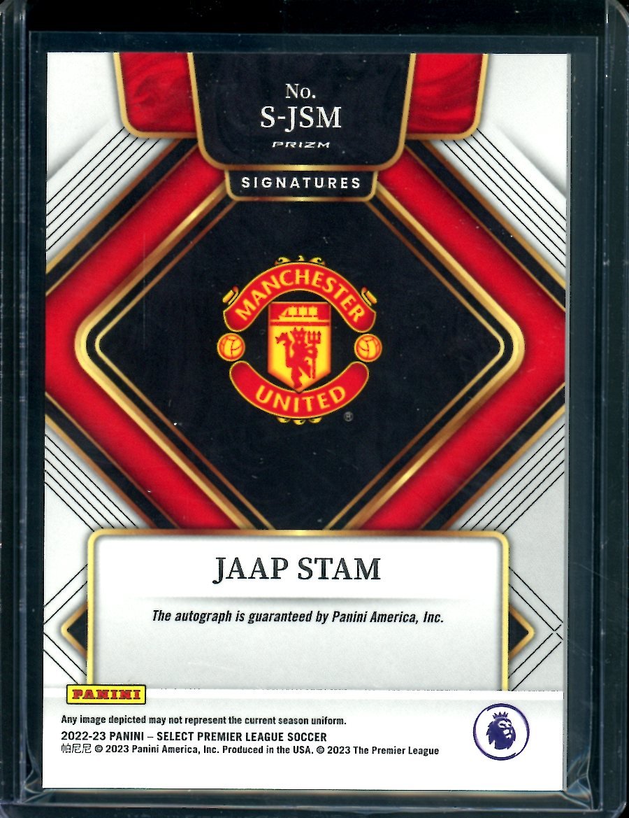 2022/23 Panini Select EPL Jaap Stam Silver Auto Manchester United