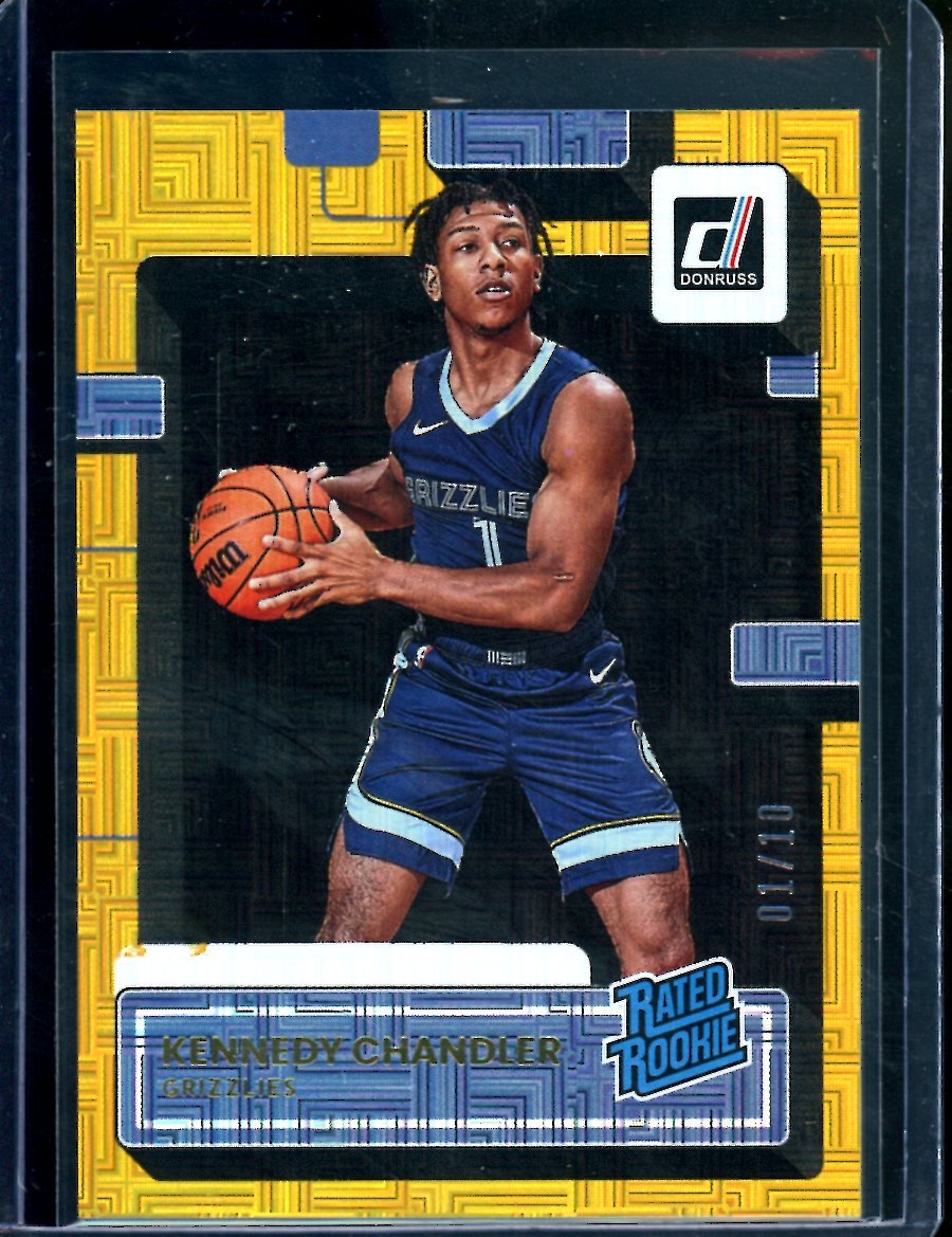 2022/23 Panini Donruss Choice Kennedy Chandler Rookie Gold /10 Grizzlies