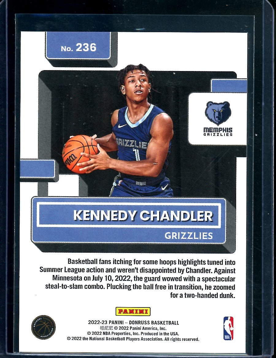 2022/23 Panini Donruss Choice Kennedy Chandler Rookie Gold /10 Grizzlies