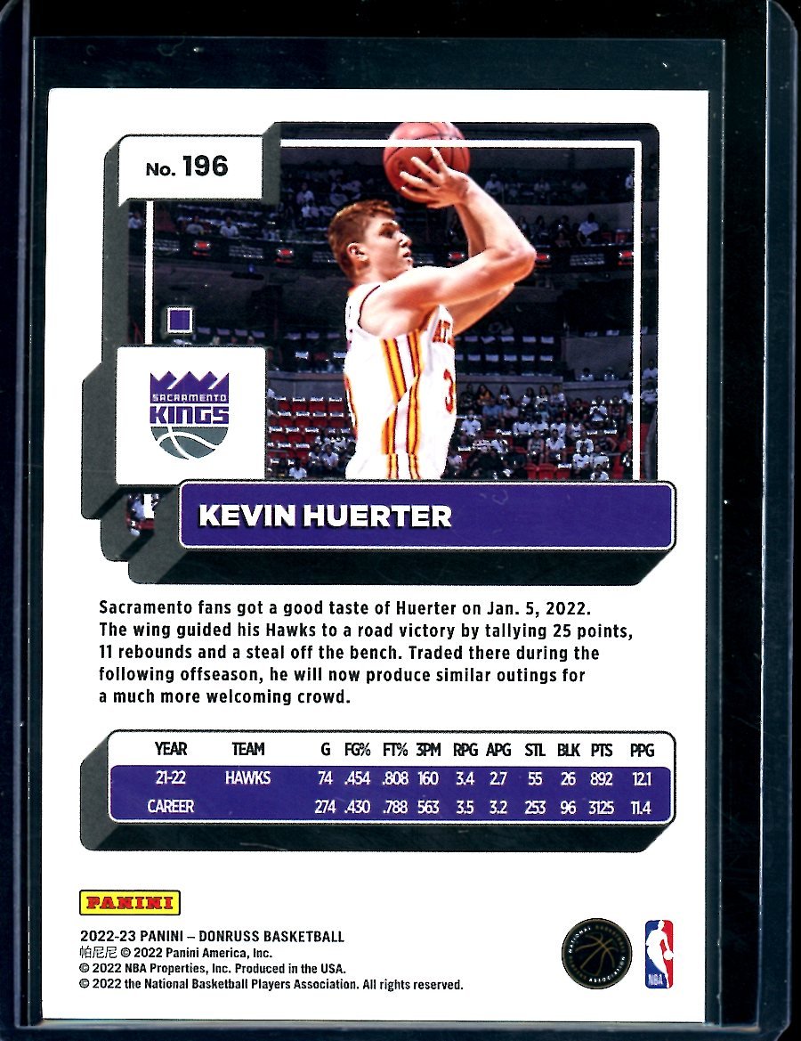 2022/23 Panini Donruss Choice Kevin Huerter Gold /10 Kings