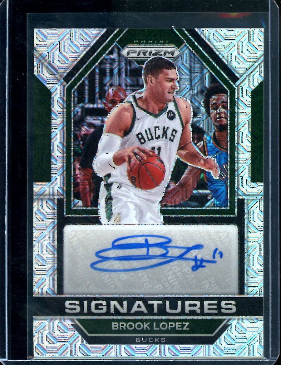 2022/23 Panini Prizm Brook Lopez Signatures Auto Mojo /25 Bucks