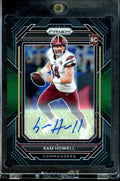 2022 Panini Chronicles Prizm Black Sam Howell Rookie Auto Green /49 Commanders