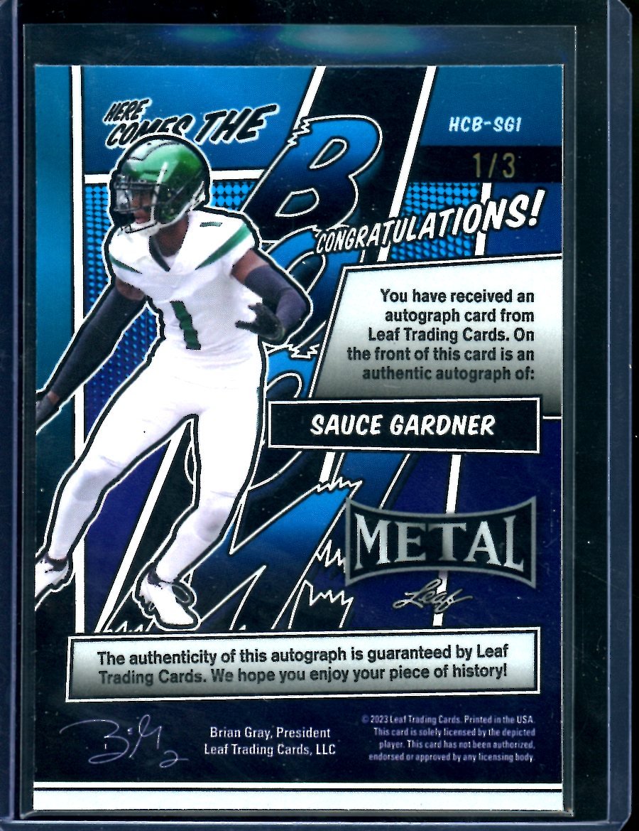 2023 Leaf Metal Sauce Gardner Here Come The Boom Auto /3 Jets