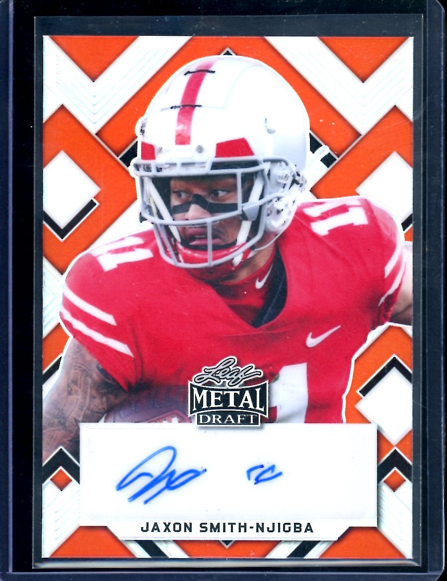 2023 Leaf Metal Jaxon Smith-Njigba Rookie Auto Orange /7 Seahawks