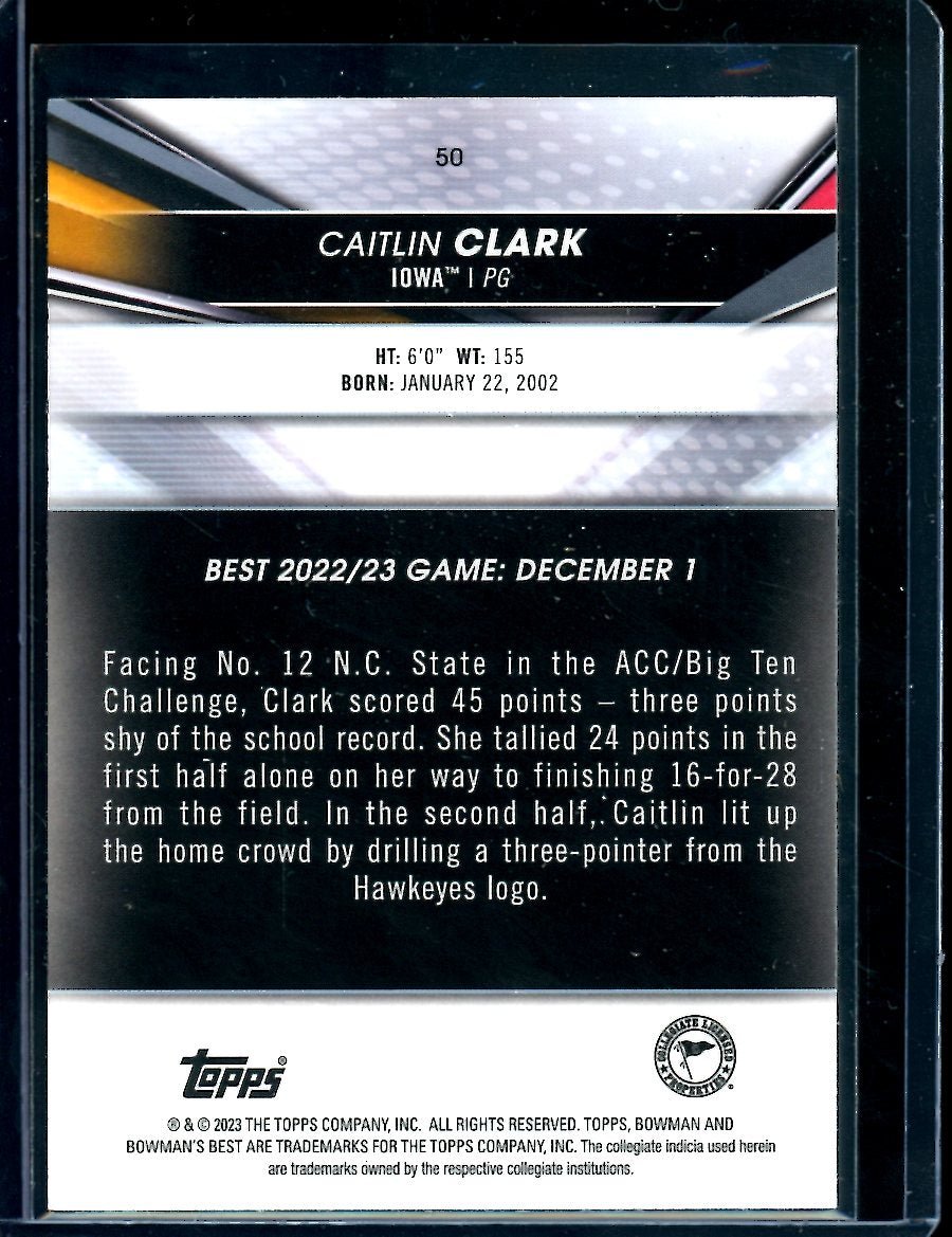 2023 Bowmans Best University Caitlin Clark Iowa