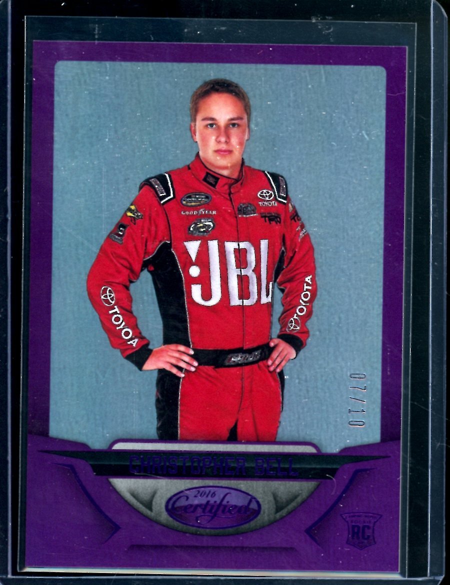 2016 Panini Certified Christopher Bell Rookie Purple /10 NASCAR