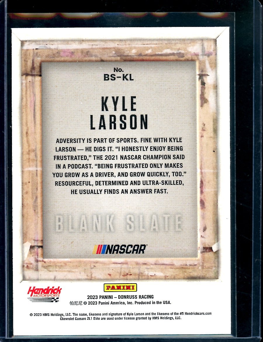 2023 Panini Donruss Kyle Larson Blank Slate SSP NASCAR