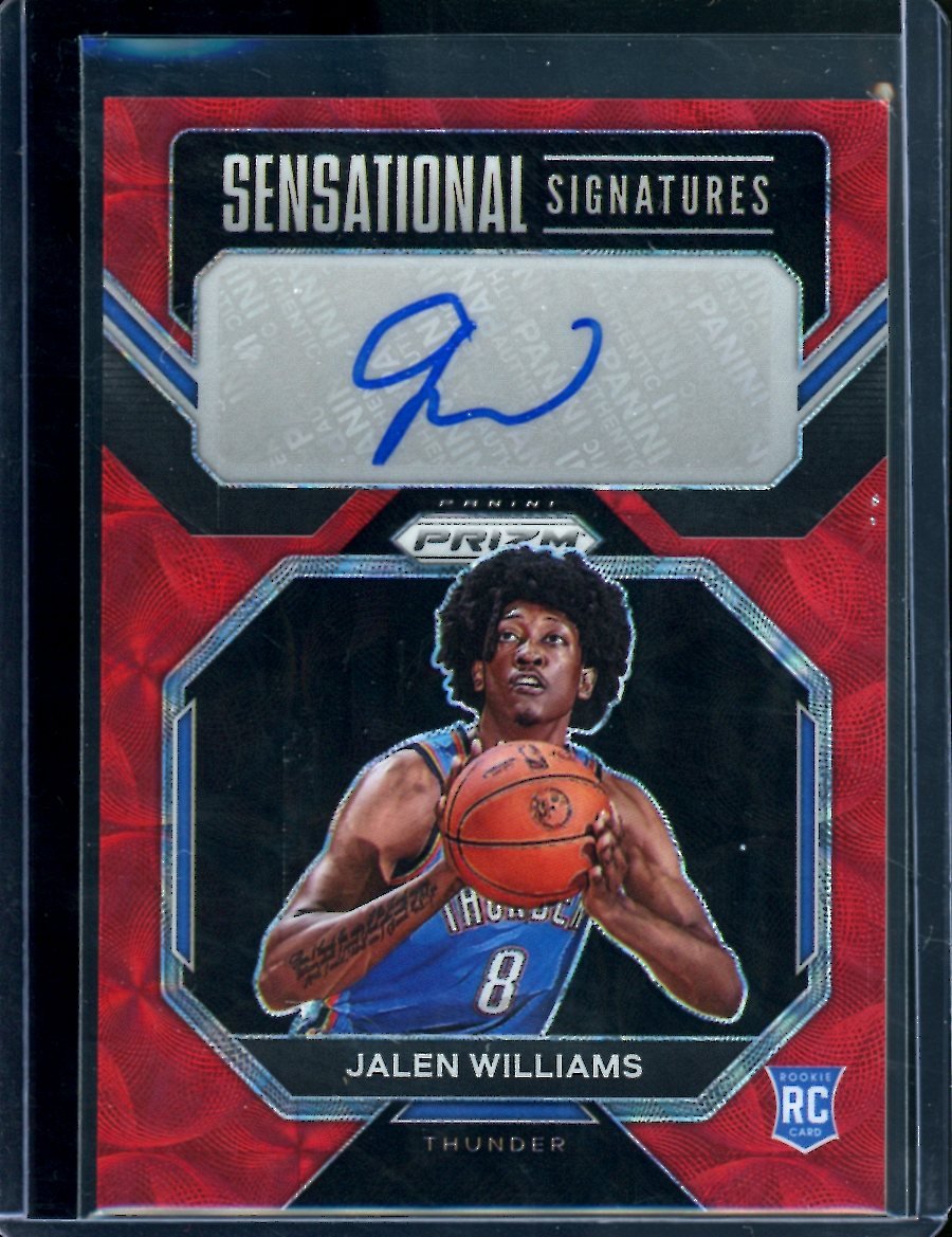 2022/23 Panini Prizm Choice Jalen Williams Rookie Sensational Signatures Auto Thunder