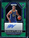 2022/23 Panini Prizm Choice Patrick Baldwin Jr. Rookie Auto Green Choice /8 Warriors