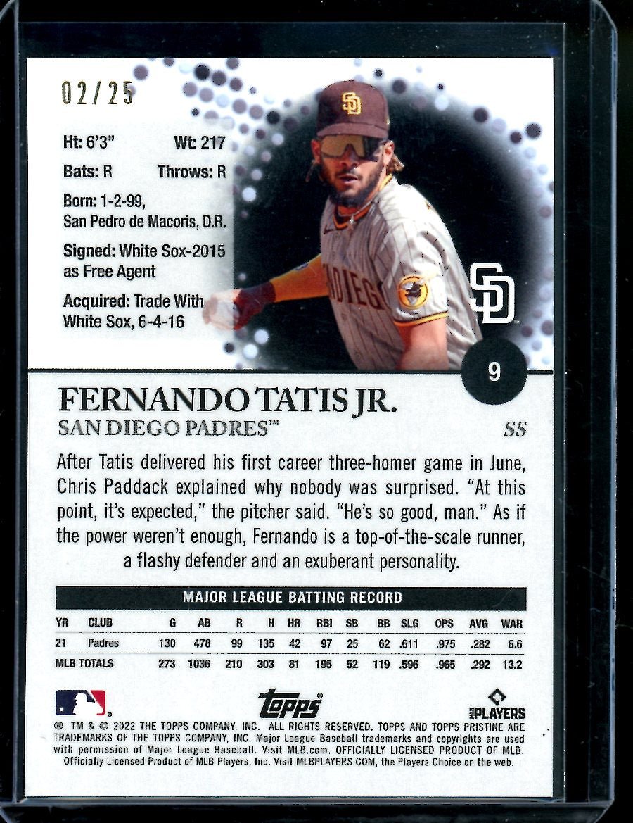 2022 Topps Prestine Fernando Tatis Jr. Orange /25 Padres