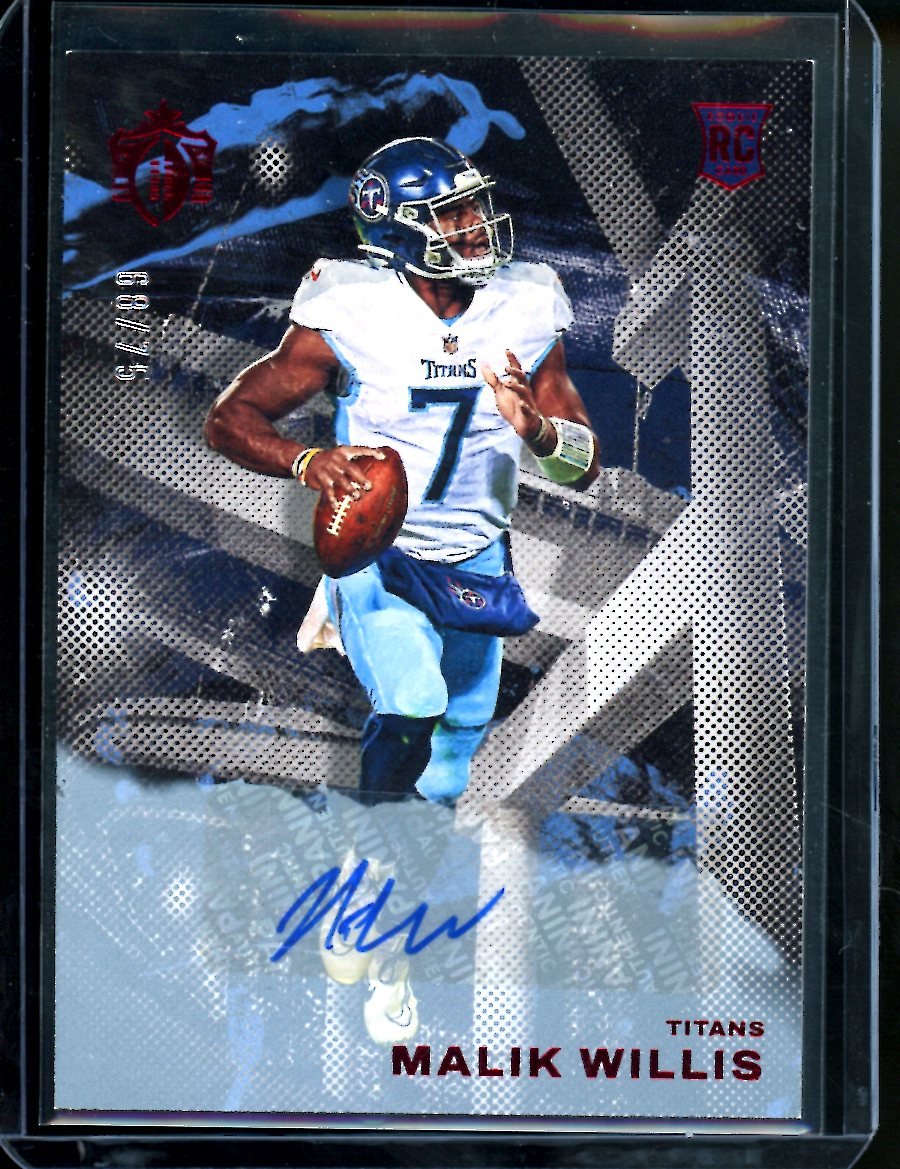 2022 Panini Chronicles Gridiron Kings Malik Willis Rookie Auto /75 Titans
