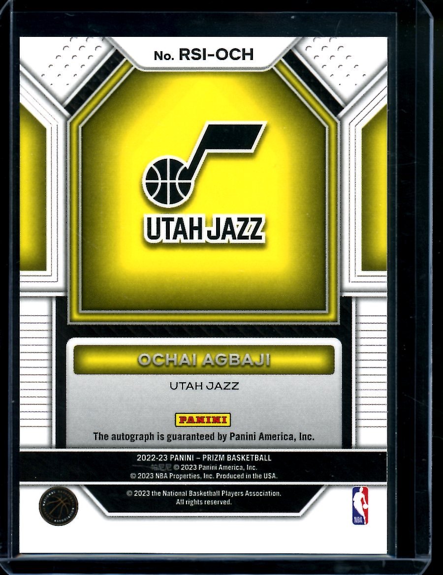 2022/23 Panini Prizm Ochai Agbaji Rookei Auto Jazz