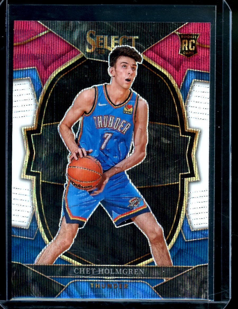 2022/23 Panini Select Chet Holmgren Rookie Red White Blue Thunder