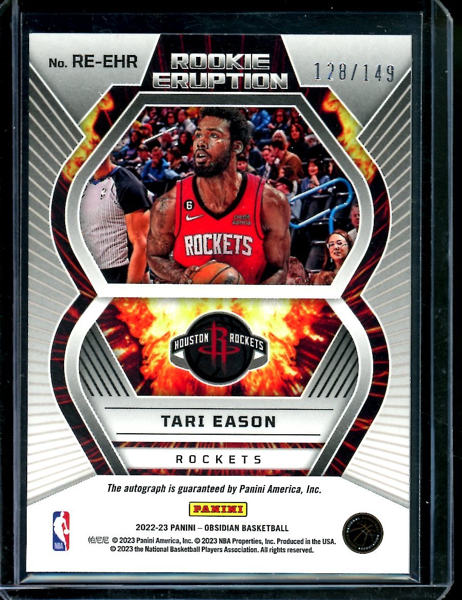 2022/23 Panini Obsidian Tari Eason Rookie Auto /149 Rockets