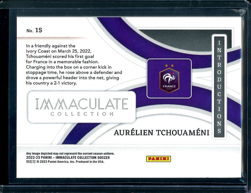 2022/23 Panini Immaculate Aurelien Tchouameni Introductions /25 France