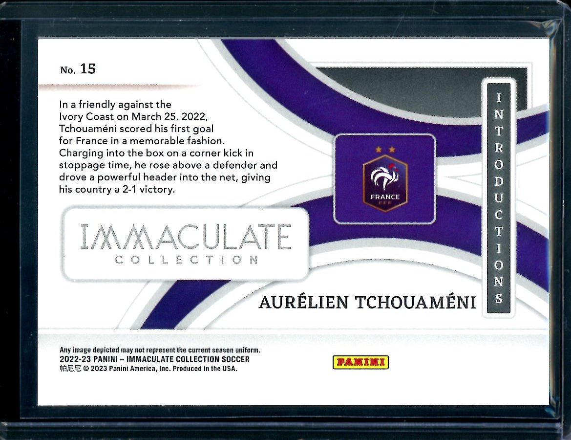 2022/23 Panini Immaculate Aurelien Tchouameni Introductions /25 France