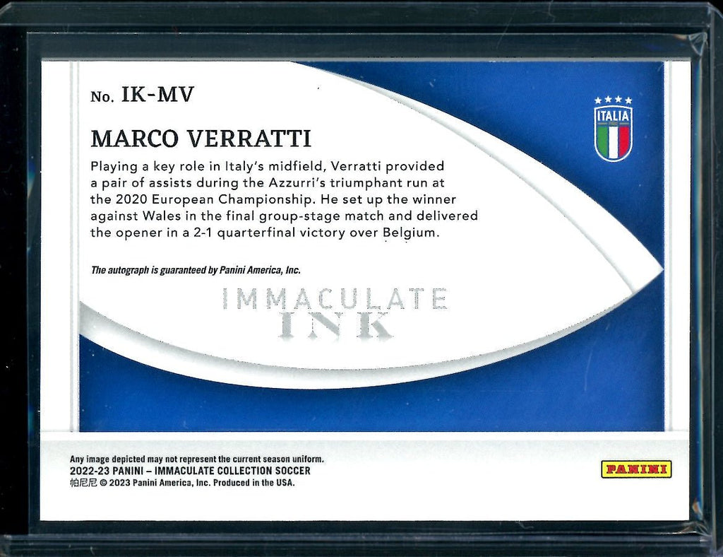 2022/23 Panini Immaculate Marco Verratti Ink Auto /25 Italy