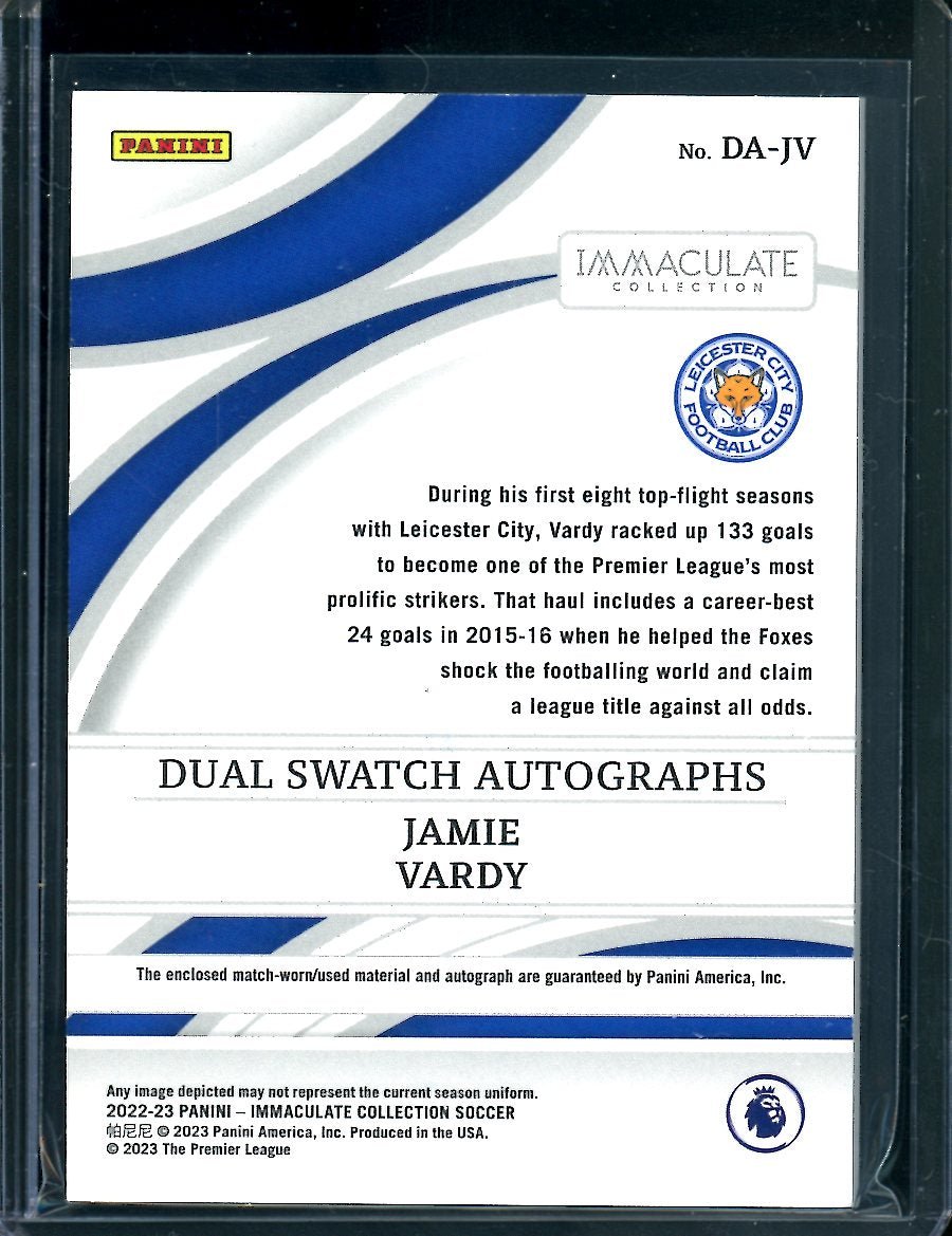 2022/23 Panini Immaculate Jamie Vardy Patch Auto /25 Leicester City