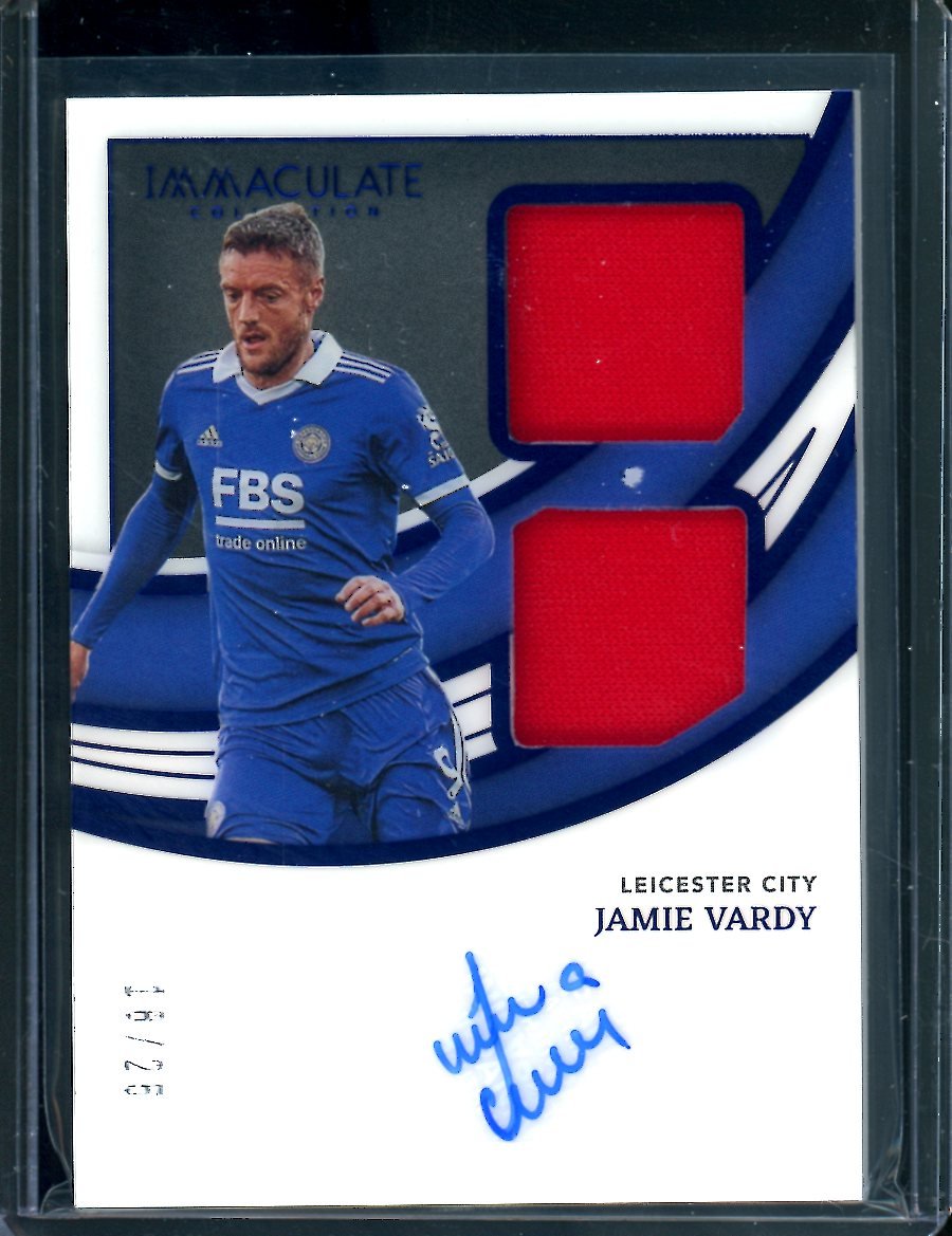2022/23 Panini Immaculate Jamie Vardy Patch Auto /25 Leicester City
