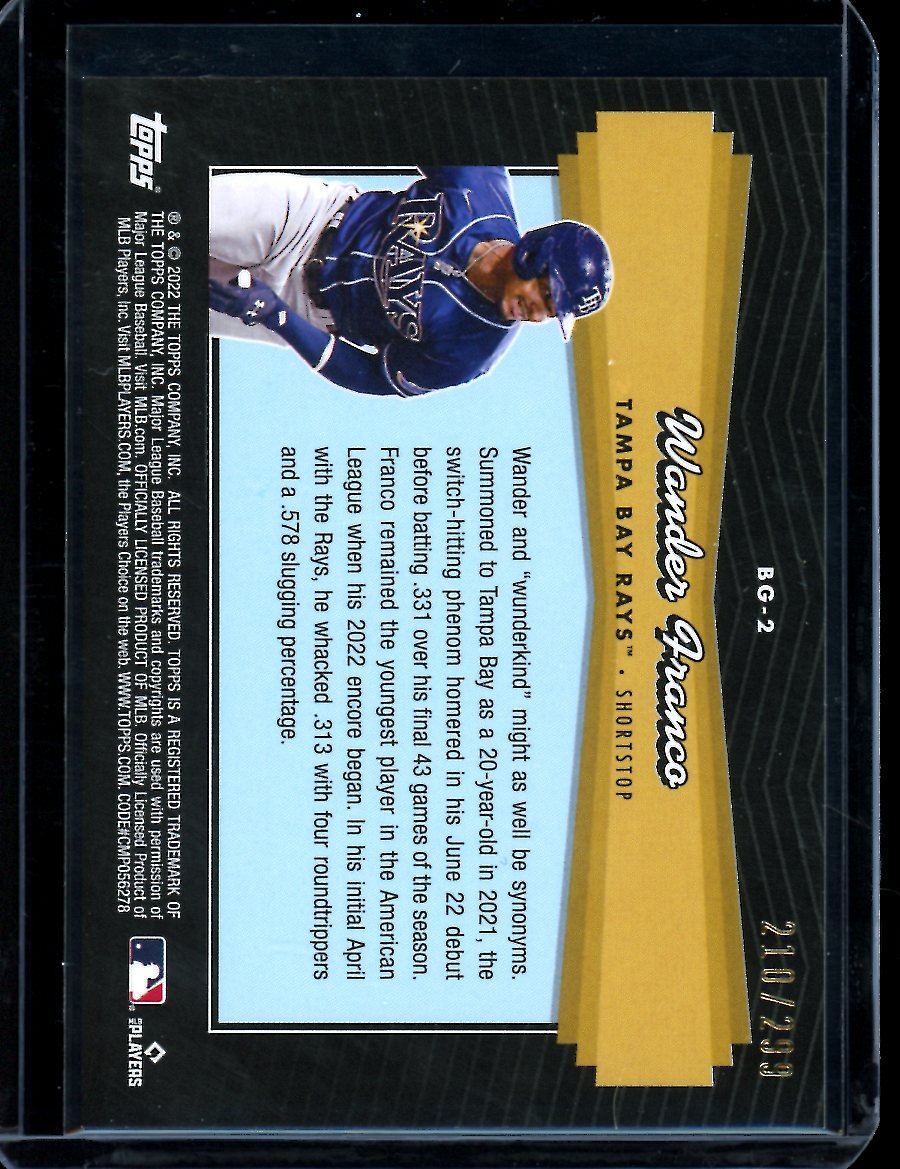 2022 Topps Black Gold Wander Franco Rookie /299 Rays