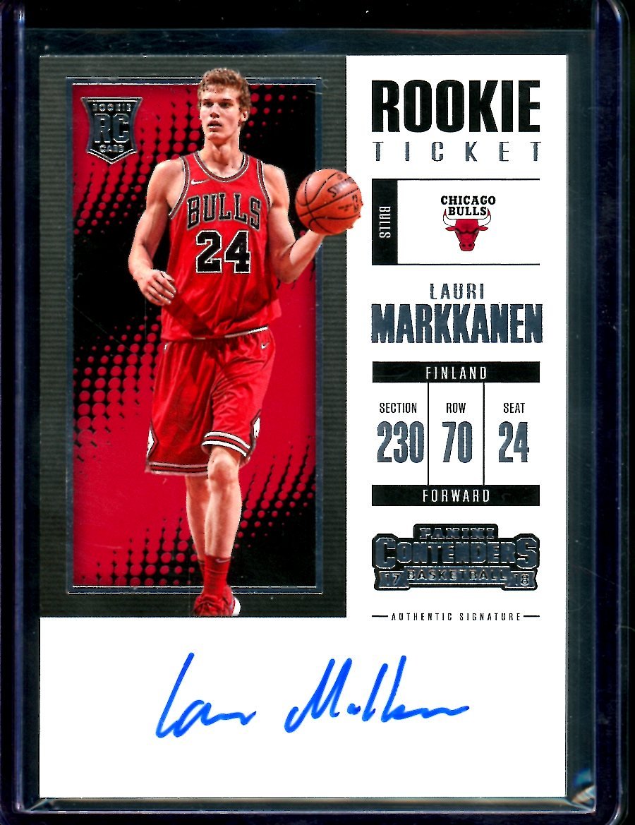 2017/2018 Panini Contenders Lauri Markkanen Rookie Auto Jazz