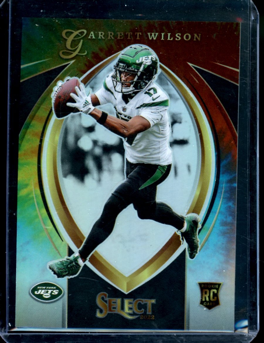 2022 Panini Select Garrett Wilson Rookie Certified Rookies Tie-Dye /25 Jets