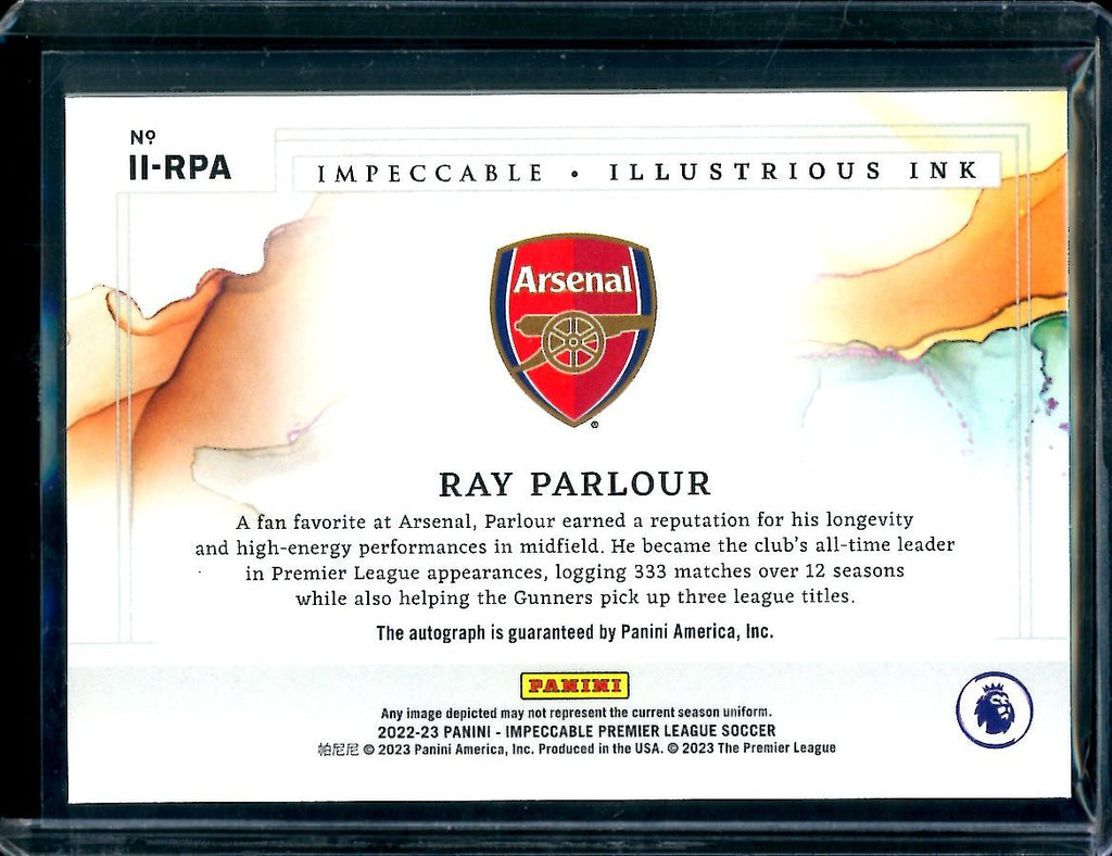 2022/23 Panini Impeccable Ray Parlour Illustrious Ink Auto /49 Arsenal