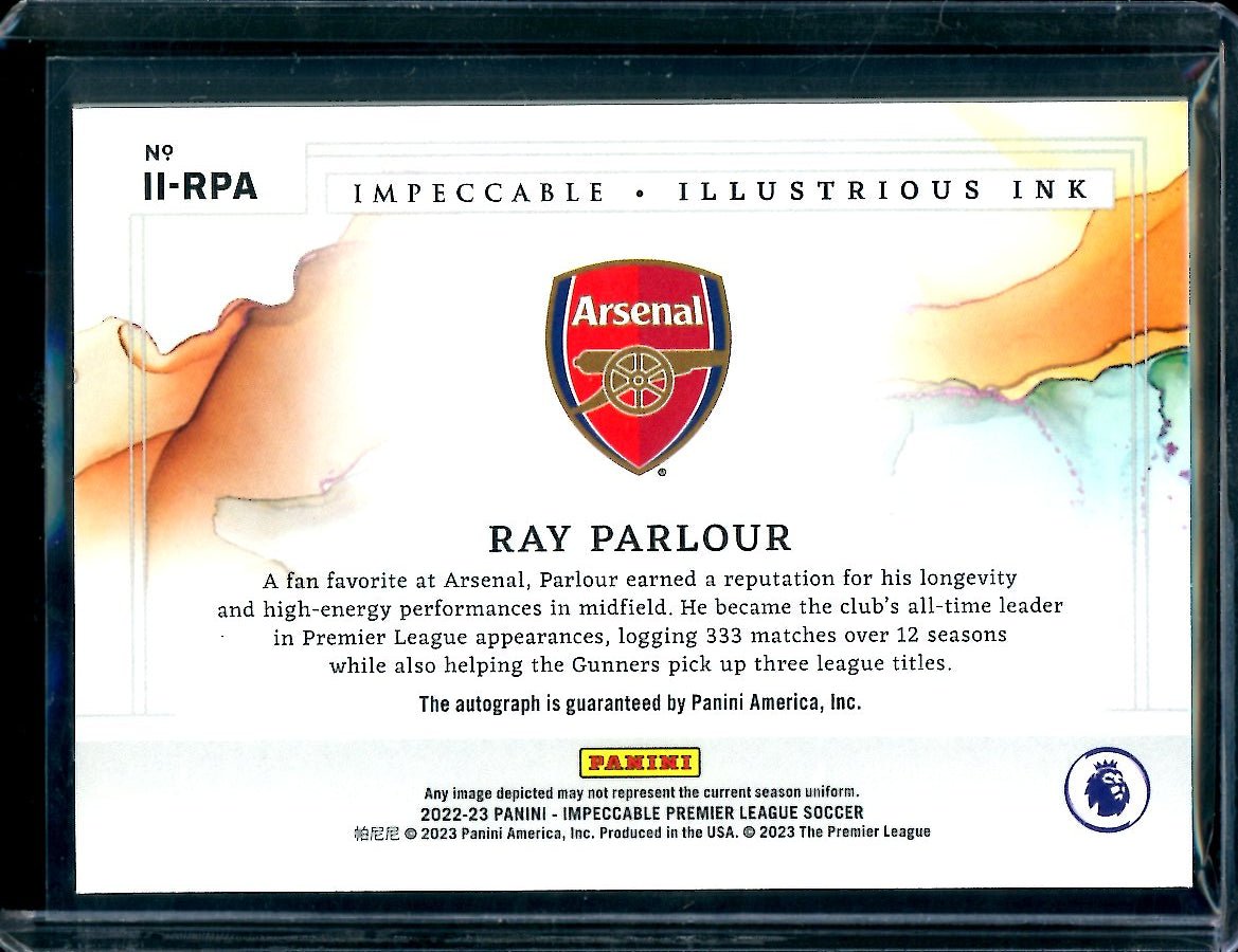2022/23 Panini Impeccable Ray Parlour Illustrious Ink Auto /49 Arsenal