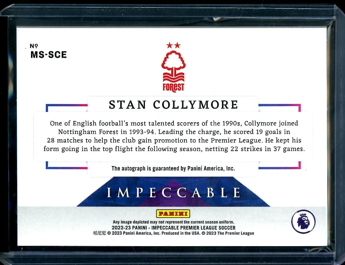 2022/23 Panini Impeccable Stan Collymore Masterstrokes Auto /99 Nottingham Forest