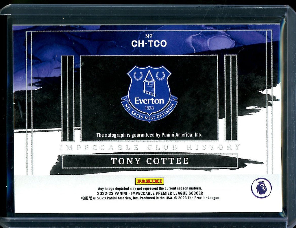 2022/23 Panini Impeccable Tony Cottee Impeccable Club History Auto /78 Everton