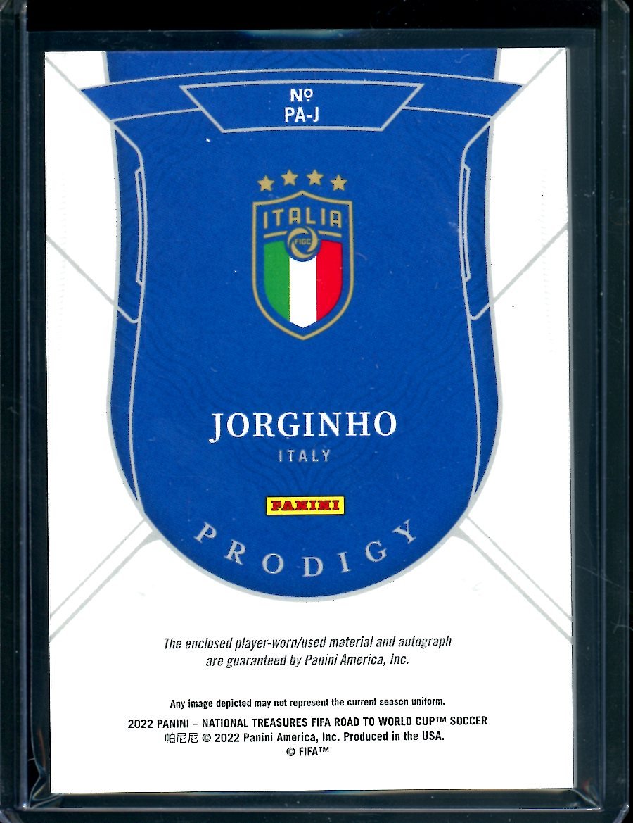 2022 Panini National Treasures Jorginho Prodigy Patch Auto /49 Italy